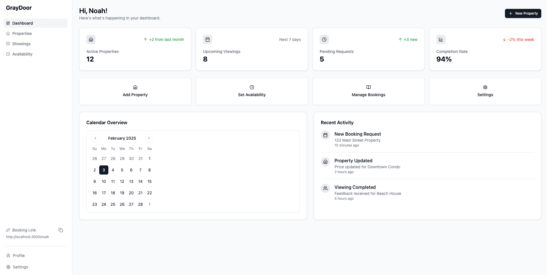 GrayDoor Dashboard